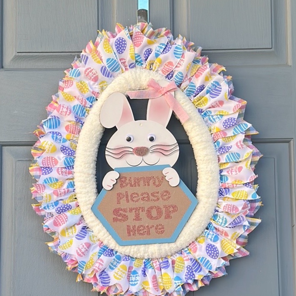 Handmade egg shape wreath!